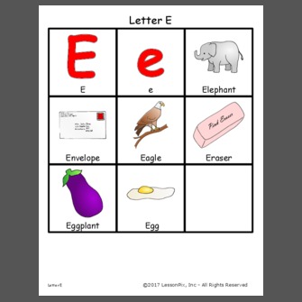 Letter E